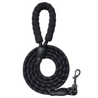 狗狗胸背带小型犬牵引绳狗背心式金毛中大型犬遛狗绳狗链阿拉斯加 黑色(1.5米 反光攀岩绳) XS(3-12 斤)送字帖