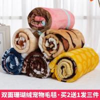 宠物毛毯秋冬泰迪用的被子狗狗毛毯保暖垫猫咪小毯子四季狗窝垫子 随机混发 小号'40*60CM