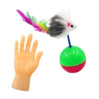 [5件套]宠物玩具套装 猫咪玩具狗玩具发声铃铛球不倒翁老鼠玩具 不倒翁老鼠+1只撸猫手