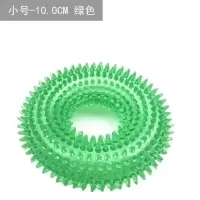 [耐咬洁齿]狗狗玩具耐咬磨牙宠物金毛萨摩耶中大型犬发声狗玩具 绿色[小号]