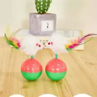 猫玩具套装自嗨弹簧人吸盘逗猫玩具解闷不倒翁耐咬宠物玩具 [摇摇球老鼠]-不倒翁款-2个