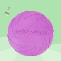 宠物玩具天然橡胶硬飞盘狗狗训练互动洁齿磨牙用品工厂 小号:直径15cm 紫色