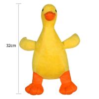 狗狗玩具发声磨牙耐咬泰迪比熊柯基中大型犬毛绒玩具解闷宠物用品 小鸭子