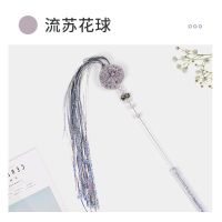 猫玩具逗猫棒自嗨解闷神器钢丝羽毛磨牙耐咬长杆可替换头幼猫用品 花球款-逗猫棒