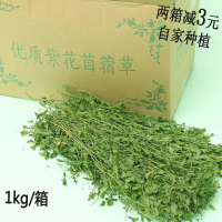 紫花苜蓿草烘干苜蓿草1kg/箱幼兔兔粮饲料牧草干草兔子龙猫荷兰猪 1箱(1kg)苜蓿草