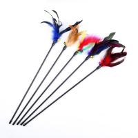 猫玩具仙女羽毛铃铛钢丝逗猫棒逗猫玩具训猫棒自嗨解闷互动神器 鸡毛长杆逗猫棒-1根