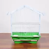 鸟笼画眉绣眼八哥鹩哥黄雀玄凤牡丹虎皮鹦鹉金属喷漆小鸟笼 白色单笼+无礼包