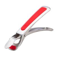 家用取碗夹304不锈钢防烫夹防热硅胶防滑夹菜盘子蒸锅夹厨房神器 红色防烫夹