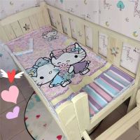 儿童床小帆布床单夏季幼儿园粗布凉席男孩女孩卡通床单两件套 凯蒂猫 70*140cm