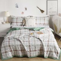 南方生活夏凉被可机洗水洗凉被儿童被空调被单人被子夏天午休被 【夏被可机洗】绿色格调 【午休被】100x110cm