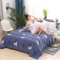 法兰绒床单加厚绒毯子双面绒珊瑚绒床单防滑冬季毛绒休闲毯单双人 麋鹿 120*225(90厘米上下铺)