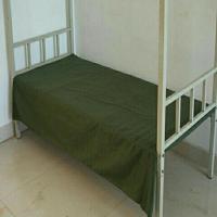 学校宿舍上下铺单人床专用军绿色床单大学生军训用橄榄绿床单单件 1*2.2米床单