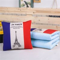 抱枕被子两用多功能汽车沙发靠垫被办公室午休被 枕头被 米字旗 合起40*40展开110*150cm