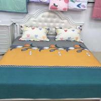 外贸原单多用途200/230大尺寸床盖夹棉床单床垫四季沙发垫褥子 郁金香粉 200/230CM