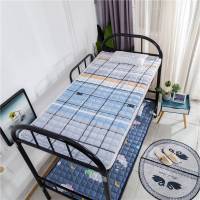 可水洗可折叠学生宿舍单人榻榻米床垫0.9m宽单人双人寝室床垫 简约条横 0.6X1.2[儿童床]