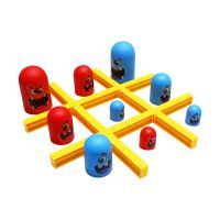 亲子互动玩具双人对战萌趣井字棋儿童棋类桌面游戏0-6岁益智玩具 趣味大吃小井字棋一套