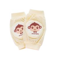 2双装宝宝护膝婴儿幼儿夏季学步爬行护膝套透气小孩防摔儿童护肘 黄色