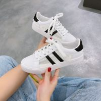 2021年春秋季透气小白鞋女鞋子夏季新款板鞋百搭薄款网面网鞋 122升级版白黑 35