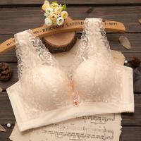 无钢圈薄款小胸吊带厚款背心款文胸调整型胸罩蕾丝聚拢女士内衣女 肤色 32/70A