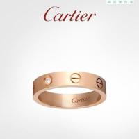 卡家戒指love情侣男女一对玫瑰金韩版对戒学生饰品指环礼物不掉色 玫瑰金带钻(经典款5mm) 5号[普通包装]