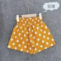女童短裤外穿2021新款夏装薄款儿童小雏菊洋气高腰百搭裙裤热裤潮 黄色 【波点短裤】 110