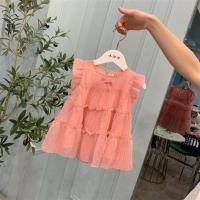 女童2021新款夏装女宝宝公主裙洋气蓬蓬裙中小童连衣裙婴儿裙薄款 粉色 73码[建议身高63厘米]
