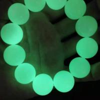 发光萤石夜光石手链女日韩情侣款夜明珠手串男款发光石夜光女手环 绿光 8mm