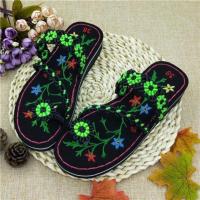 新品居家坡跟凉鞋底材料包女夏凉拖鞋手工编织DIY手编亚麻半 拇指花55# 35
