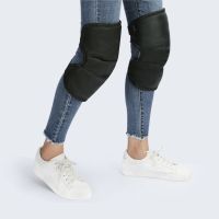 护膝防冻电动车摩托防风裤男防寒骑行保盖神器挡风衣冬包腿服 桔色 皮衣皮护膝盖黑色