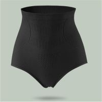 女士收腹内裤女高腰石墨烯棉裆塑身收腹瘦肚小肚子大码产后减肥秋 黑色1条装 M 80-120
