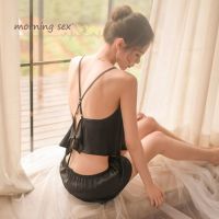 性感睡衣女迷人新款时尚情趣内衣骚吊带诱惑心机肚兜成人外穿家居 黑色 黑色诱惑 均码 保密发货