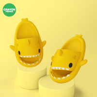 crayonfriends韩国儿童拖鞋夏男女童室内防滑可爱鲨鱼宝宝凉拖鞋 黄色 内长15cm [150]适合脚长14cm