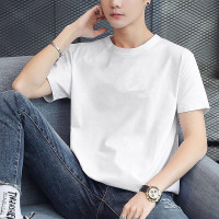 t恤男2021新款春潮流中国风打底衫内搭体恤上衣服男装大码衫 白色 纯色短T S