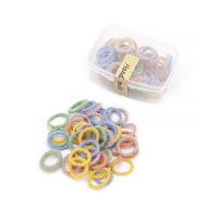 盒装宝宝皮筋不伤发儿童小号发圈扎啾啾皮圈女童韩国婴儿头绳发饰 糖果色小圈100根