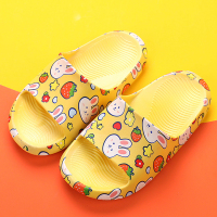 儿童拖鞋夏季女童公主外穿可爱防滑浴室洗澡男软底亲子居家凉拖鞋 黄色[小兔] 24-25码[内长15.5建议2-3周岁]