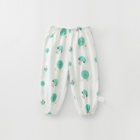 宝宝防蚊裤夏季女童灯笼裤宽松男童睡裤婴儿长裤儿童裤子夏天薄款 白底印兵乓球 66cm