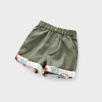 男童工装短裤男孩夏季潮外穿薄款韩版夏装儿童宽松休闲裤宝宝裤子 草木绿 73cm