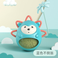 KD不倒翁0-1岁婴儿宝宝玩具早教益智3-6-9个月小孩可啃咬音乐安抚 气泡蓝