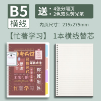 活页本笔记本可拆卸简约ins风a4笔记本子文艺精致女生款线圈本a5活页夹环替芯b5塑料扣环可替换大学生记事本 B5(励志