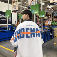 @港仔文艺男 炸街国潮嘻哈短袖T恤夏季ins潮牌宽松街头情侣装半袖 白色 S