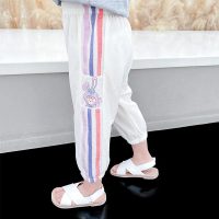 女童防蚊裤夏季薄款儿童冰丝裤子小童灯笼裤1-3岁童装5女宝宝夏装 91080白色 80cm