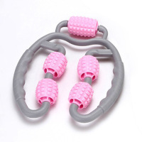 腿部经络疏通按摩器大小腿滚轮环形夹瘦腿肌肉放松5轮廋腿器qys [颜色随机]按摩器[五轮]