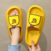 拖鞋男夏季外穿家用厚底室外洗澡情侣防滑浴室家居防臭凉拖鞋男士 黄色[愤怒鸡] 35-36[适合34-35脚穿]