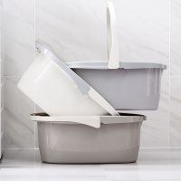 长方形拖把清洗桶加厚手提塑料桶平板拖把桶家用清洁桶水桶洗车桶 颜色随机[收藏加购优先发货]