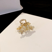 韩国2021新款抓夹小号发夹头顶刘海夹发饰女小巧猫眼石儿童鲨鱼夹 金色蝴蝶抓夹