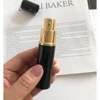 香水分装瓶玻璃喷雾瓶高档便携高端细雾喷瓶分装器小样空瓶10ml 黑色平头