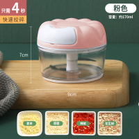 厨房多功能家用捣蒜器蔬菜搅碎机餐桌用品大全收纳置物切蒜神器SX 粉色-1个装