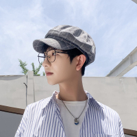 复古英伦八角帽男潮日系报童男生画家百搭鸭舌贝雷帽男士春秋酷帅 灰色 M(56-58cm)