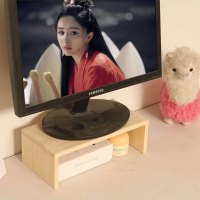 实木桌面支架电脑显示器增高架子托架支撑加高垫高电视底座收纳架 长30*宽15*高7cm
