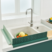 吸盘式水槽挡水板厨房工具洗碗水池隔水板防水挡板台面防溅水神器 收藏加购&优先发货